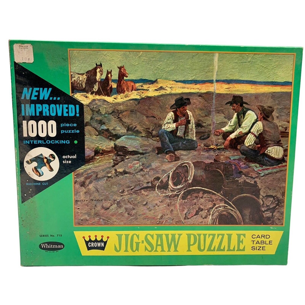 VTG Crown Whitman 1000‎ Piece Jigsaw Puzzle "Good Company " Series 715